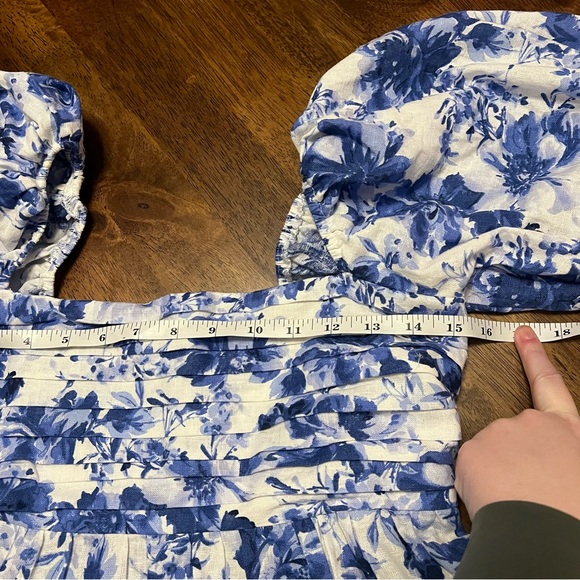 Abercrombie & Fitch The A&F Emerson Poplin Puff Sleeve Mini Dress Small Floral - Picture 8 of 14